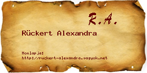 Rückert Alexandra névjegykártya