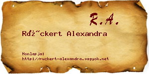 Rückert Alexandra névjegykártya