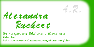 alexandra ruckert business card